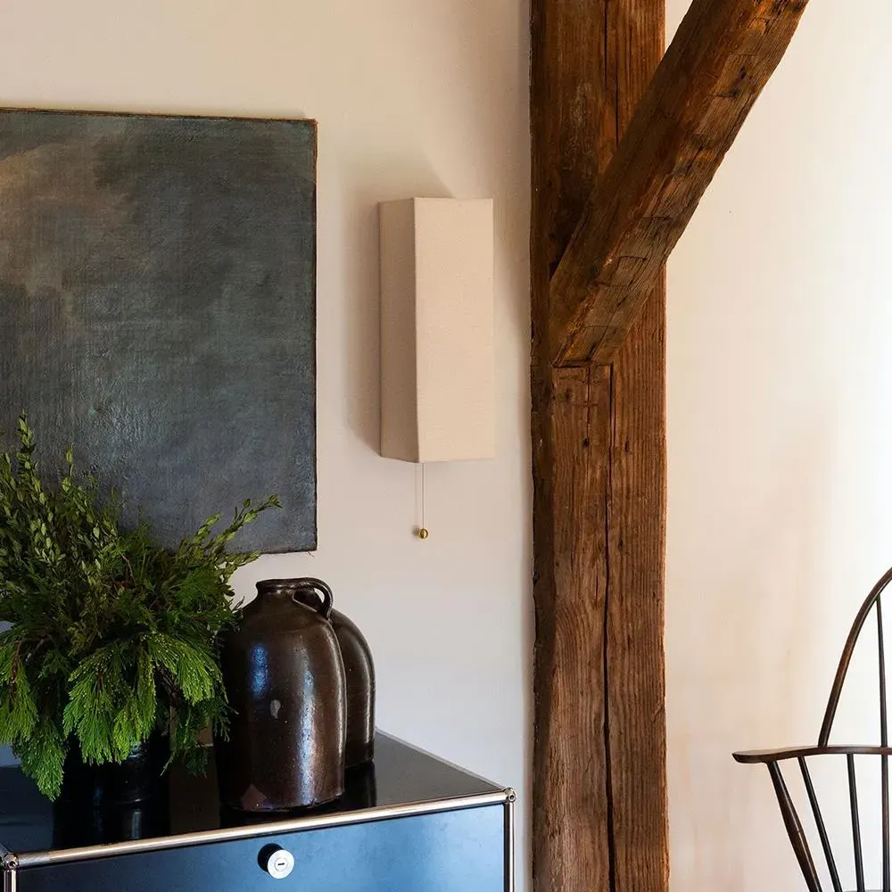 Gable Wall Light - Natural Linen