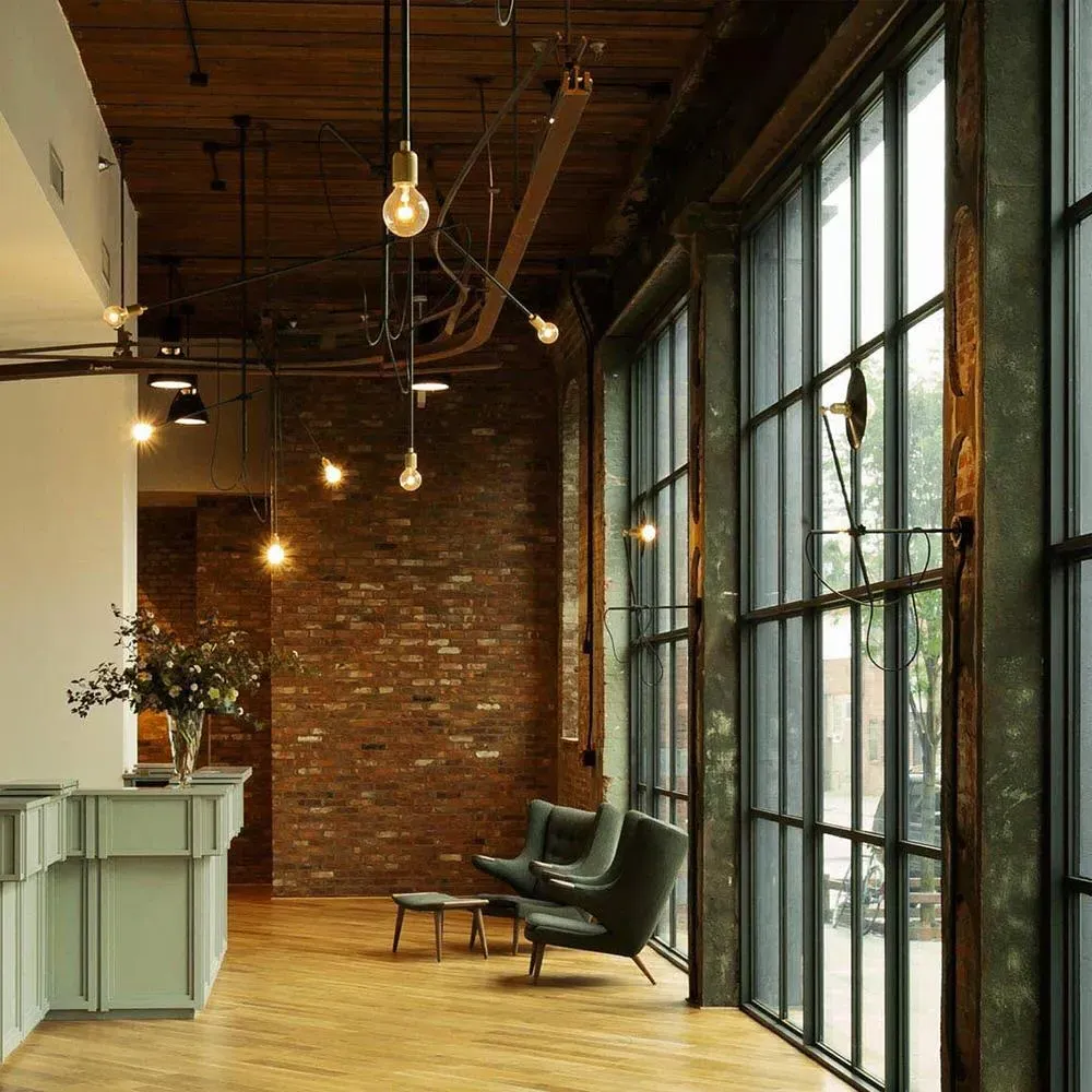 Industrial Chandelier with Adjustable Arms - Brass