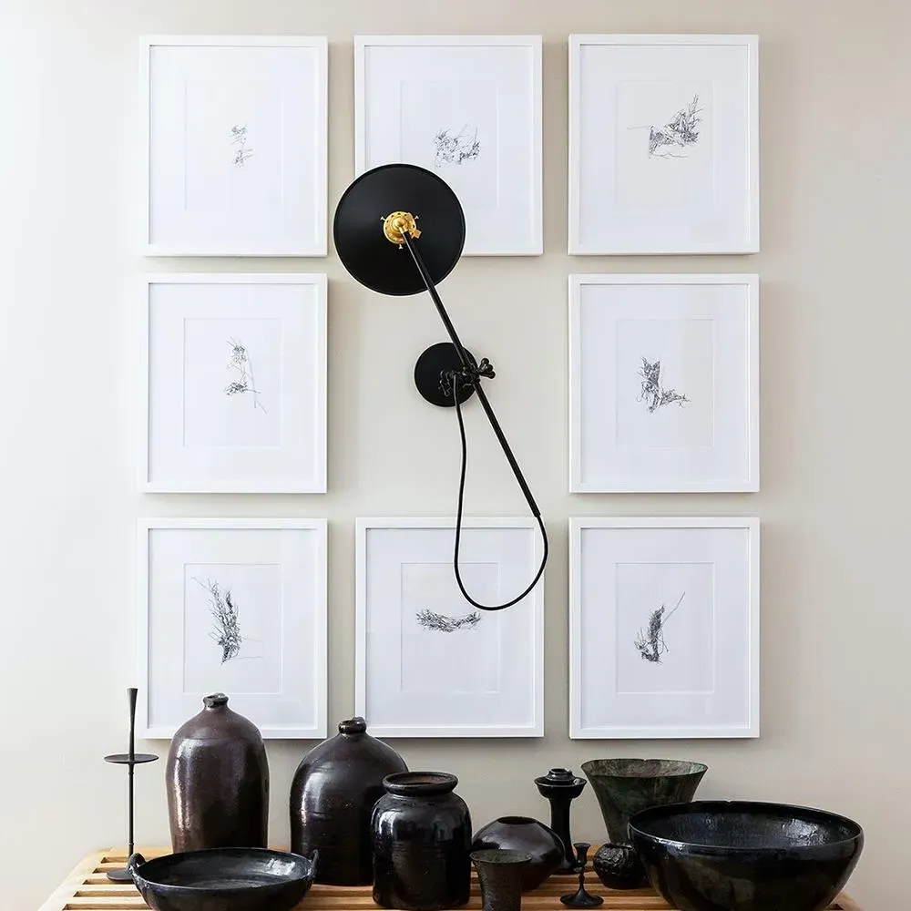 Industrial Wall Light with Clamp - Black, Metal