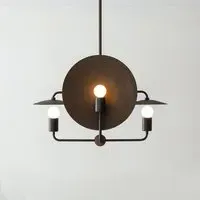 Large Orbit Chandelier - Bronze, Metal