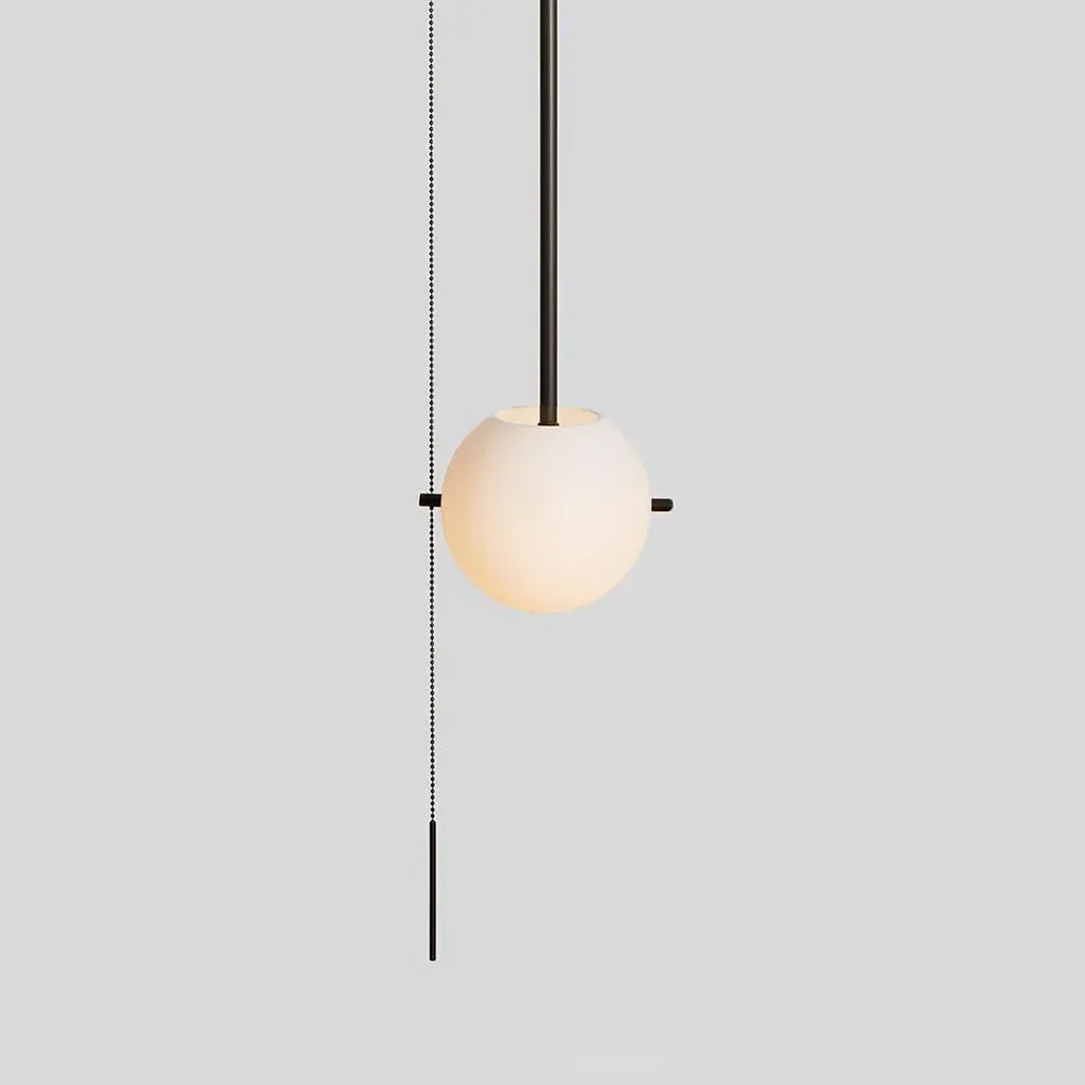 Large Pendant Light - Brass, Glass