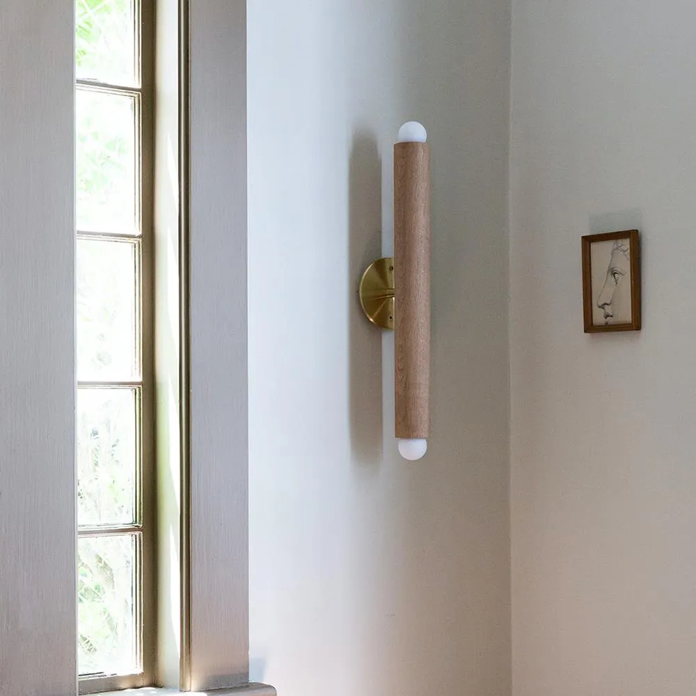 Lodge Double Wall Sconce - Oak