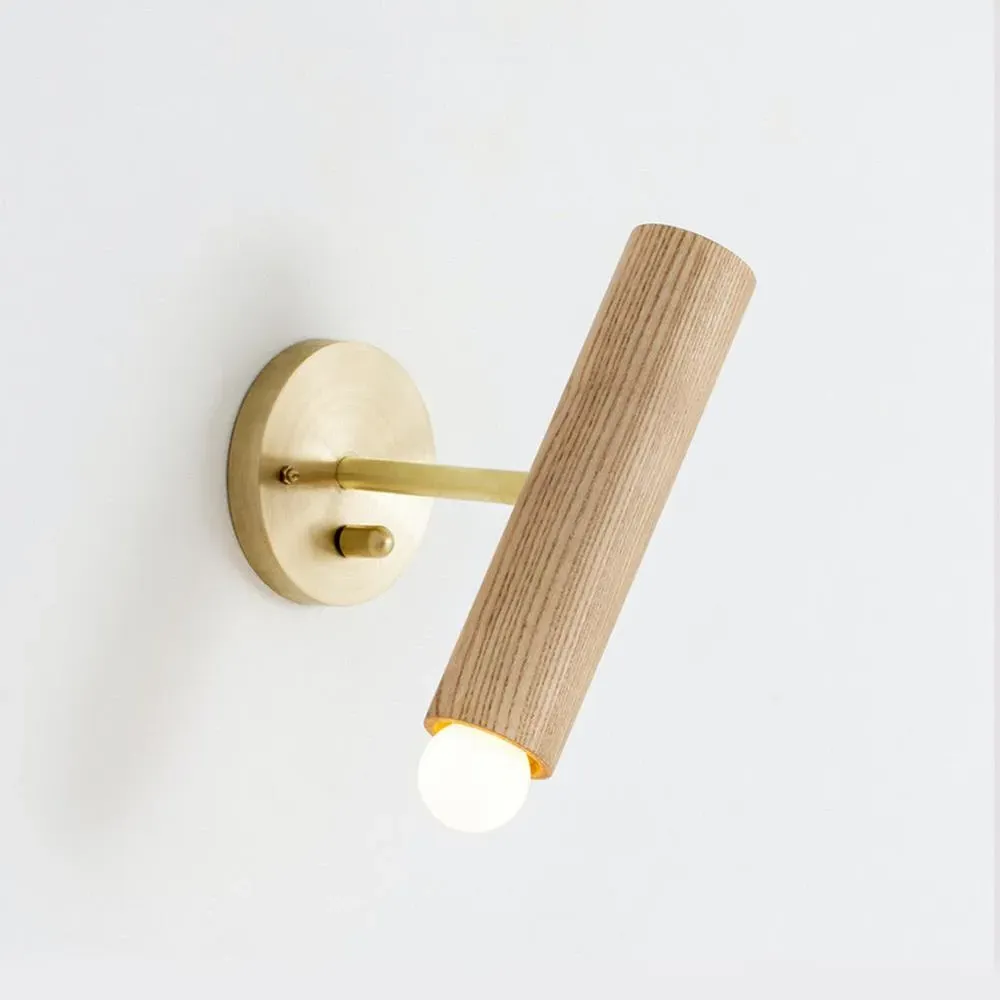 Lodge Extension Wall Sconce - Oak, Brass image
