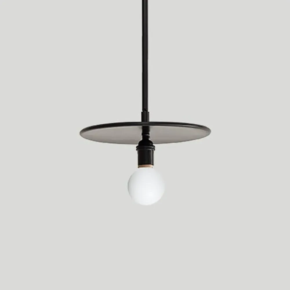 Medium Industrial Pendant Light - Black, Metal