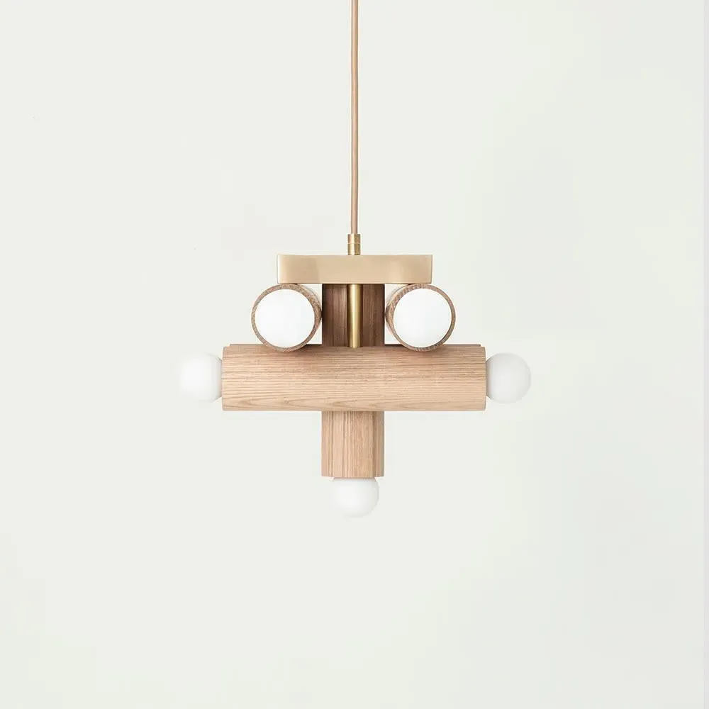 Medium Pendant Light - Oak Wood