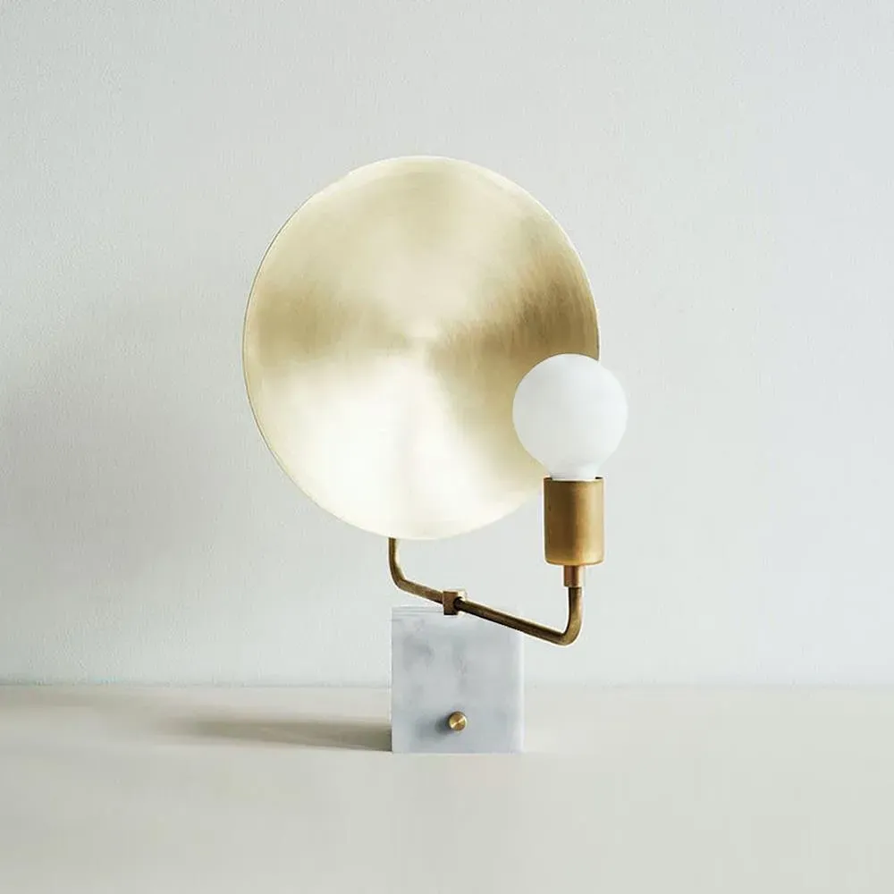 Orbit Table Lamp with Marble Base - Brass, Metal