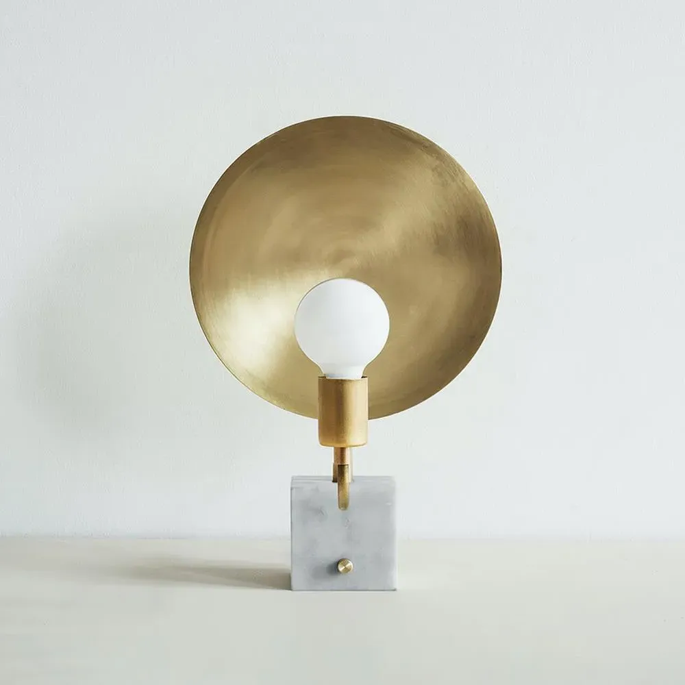 Orbit Table Lamp with Marble Base - Bronze