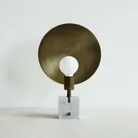 Orbit Table Lamp with Marble Base - Bronze