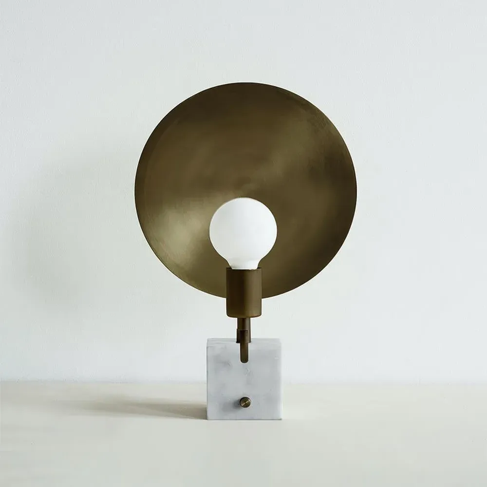 Orbit Table Lamp with Marble Base - Bronze image