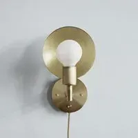 Orbit Wall Sconce with Switch - Brass, Metal