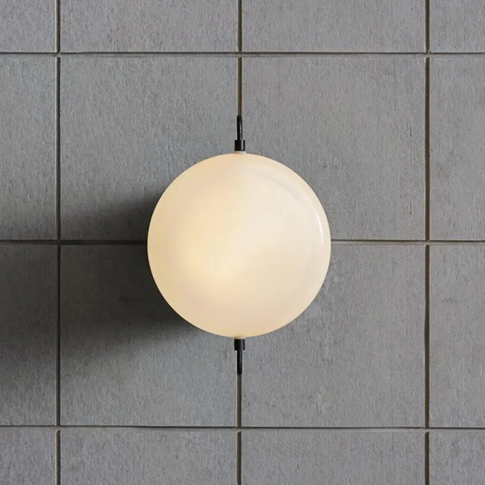 Park Flush Mount Wall Light - White Enamel