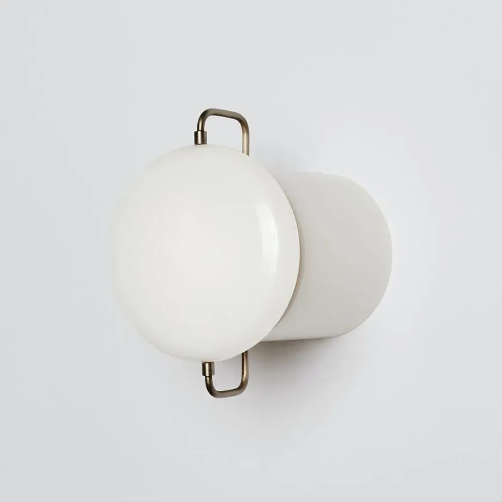 Park Flush Mount Wall Light - White Enamel