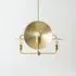 Small Chandelier with Metal Discs - Brass