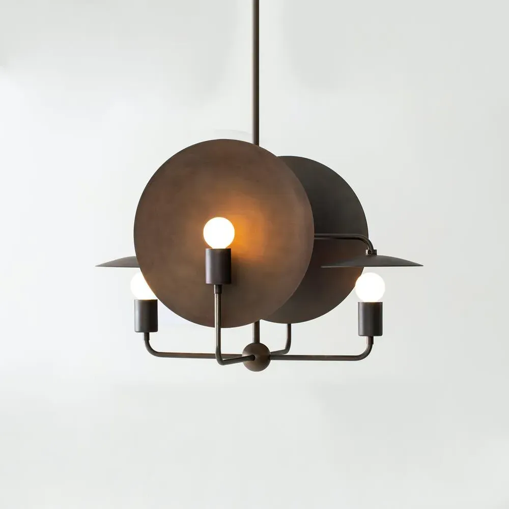 Small Orbit Chandelier - Bronze, Metal