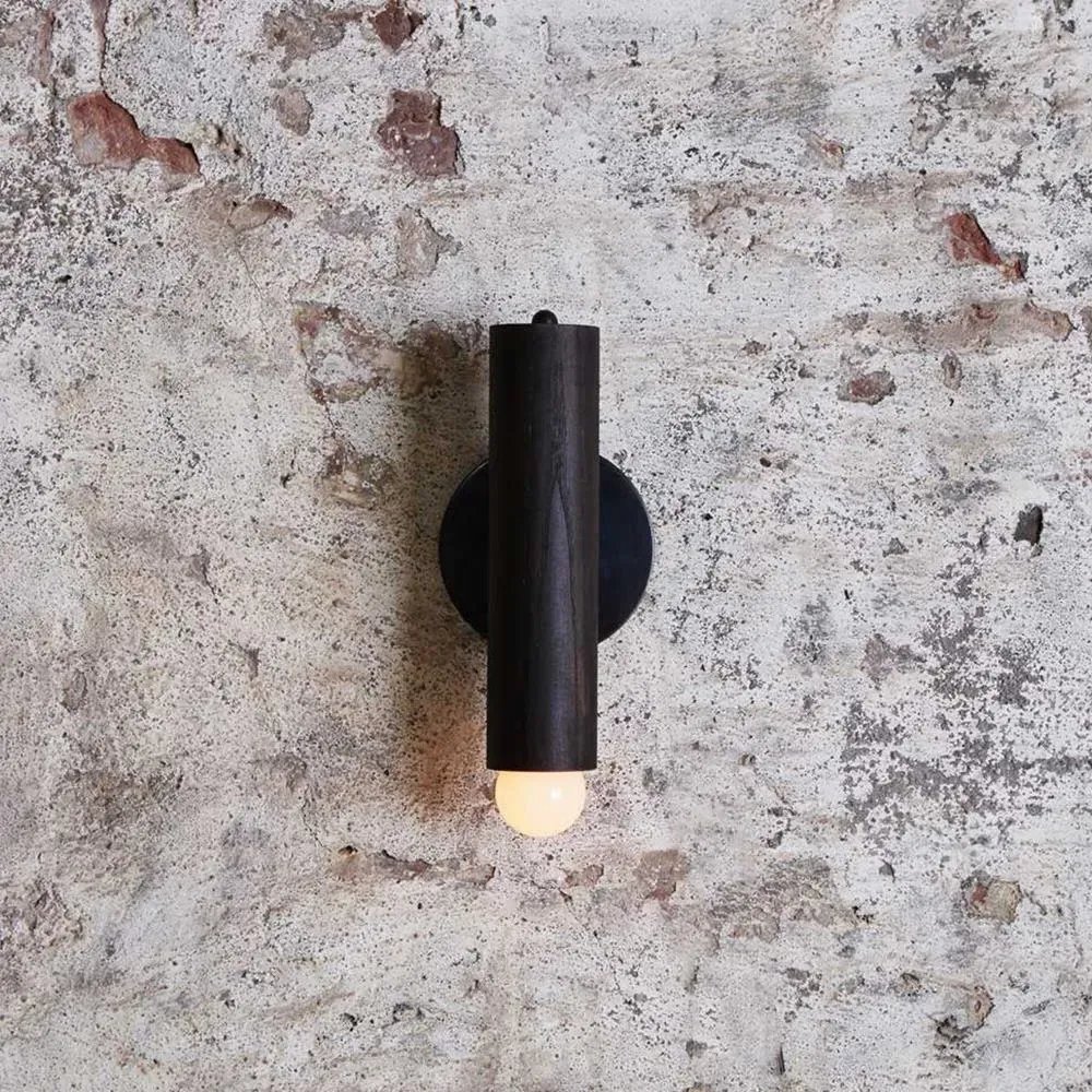 Wall Sconce with Pivot - Oxidised Oak, Wood