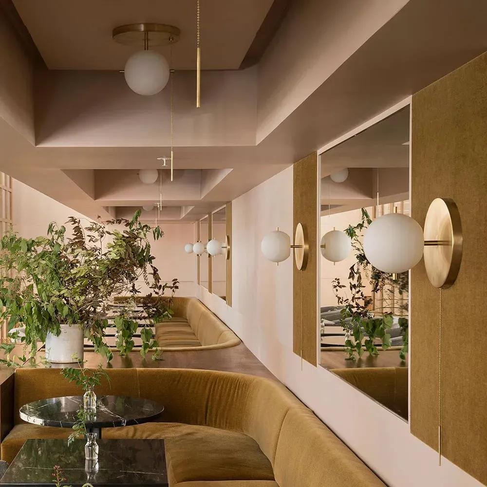 Wall Sconce with Pull Chain - Brass, Metal