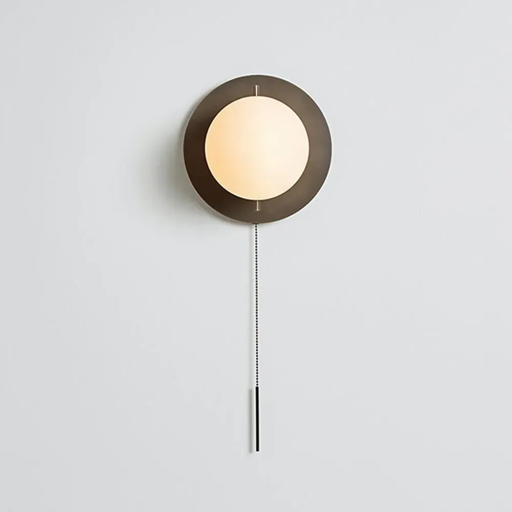 Wall Sconce with Pull Chain - Bronze, Metal image