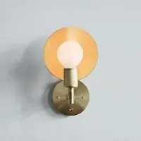 Wall Sconce with Rotating Disc - Brass
