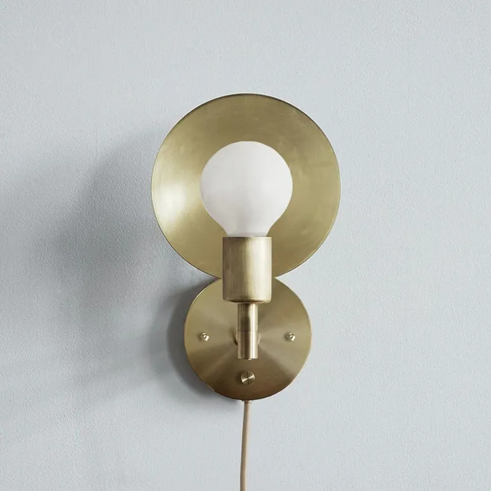Wall Sconce with Rotating Disc - Bronze