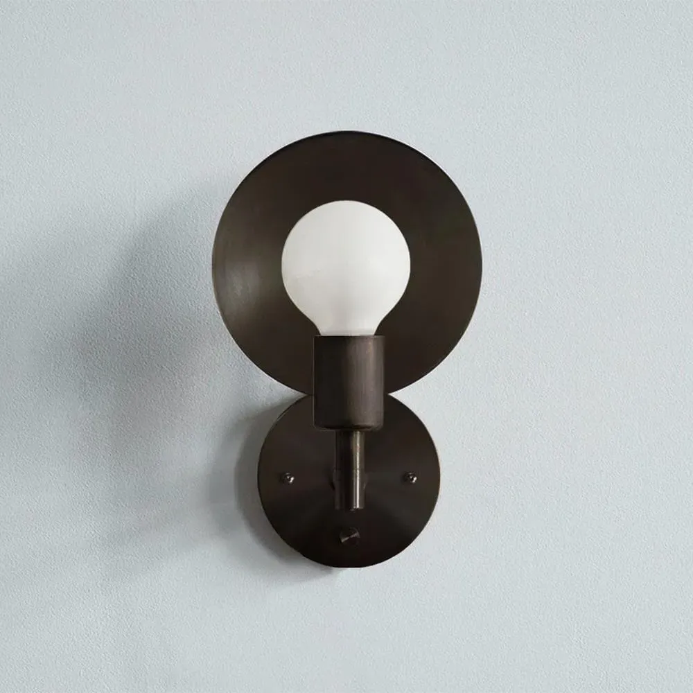 Wall Sconce with Rotating Disc - Bronze