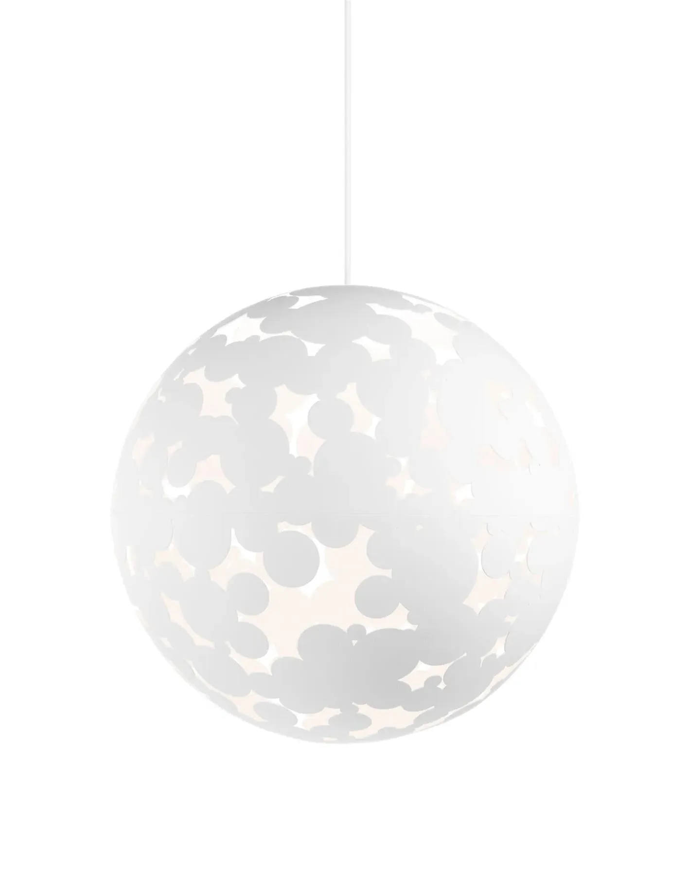 Large Pendant Light LED Dimmable - White, Aluminium