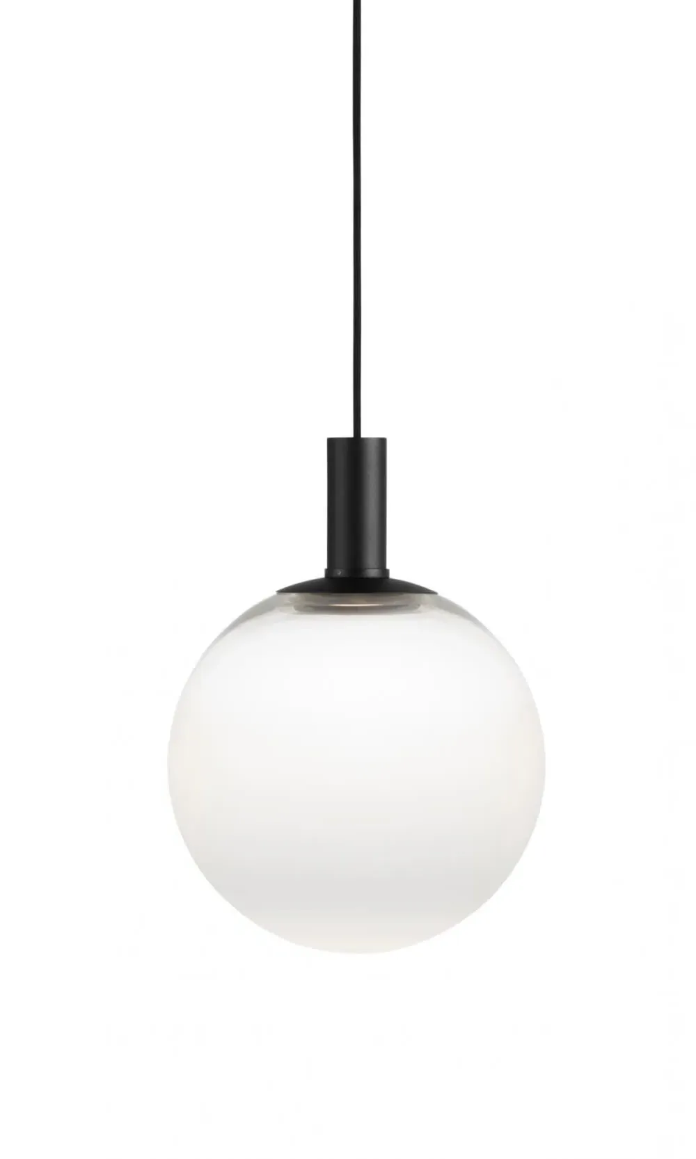 Medium Fog Pendant Light - Black, Glass