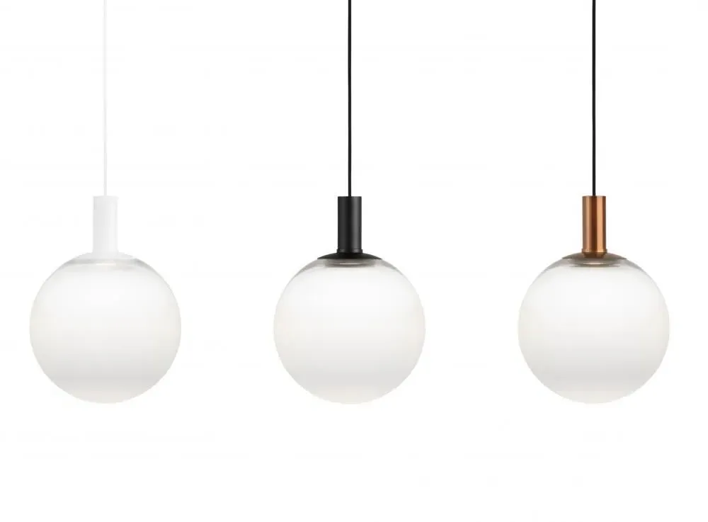 Medium Pendant Light with Globe Shade - Copper