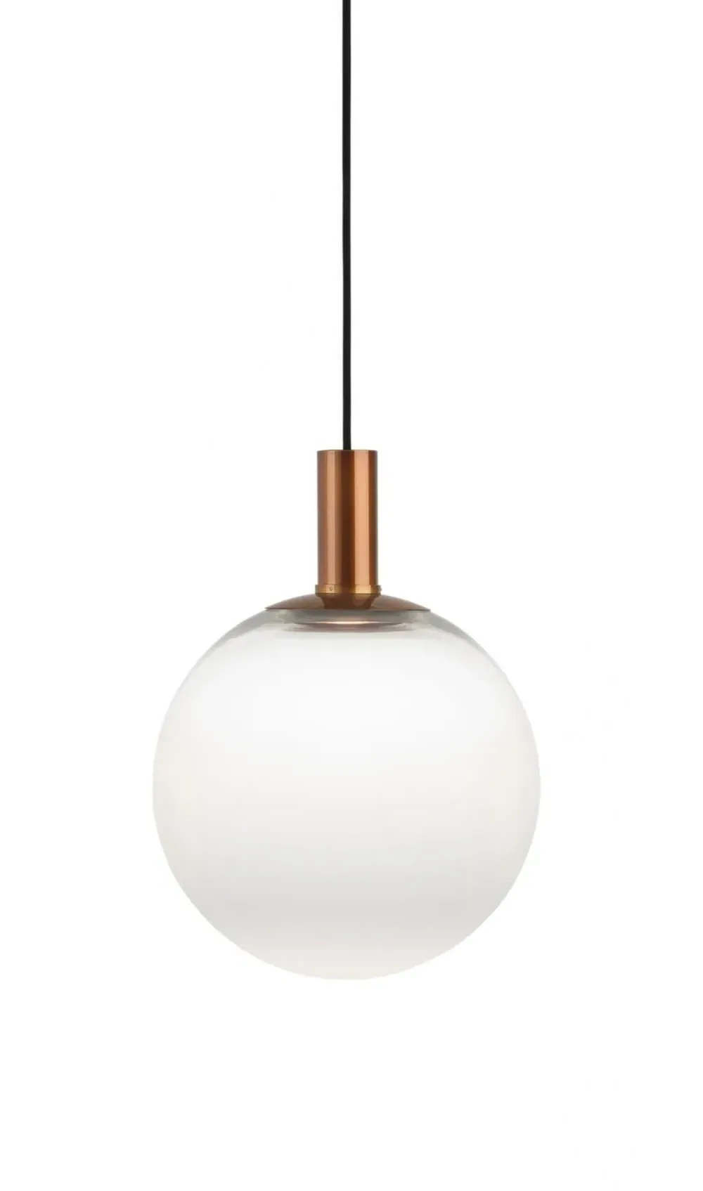 Medium Pendant Light with Globe Shade - Copper image