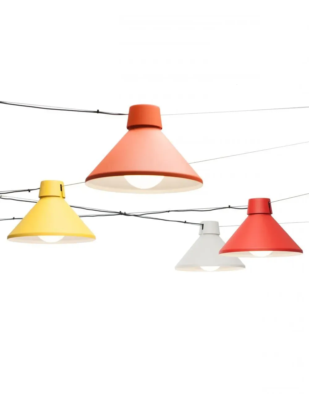 Pendant Light with Wire Fitting - Black, Aluminium