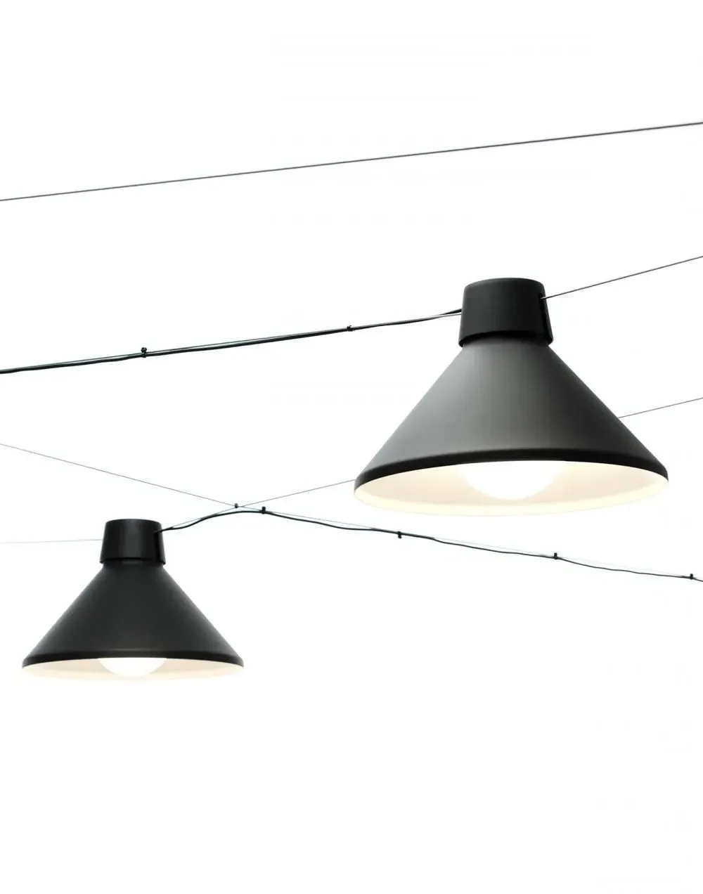 Pendant Light with Wire Fitting - Yellow, Aluminium