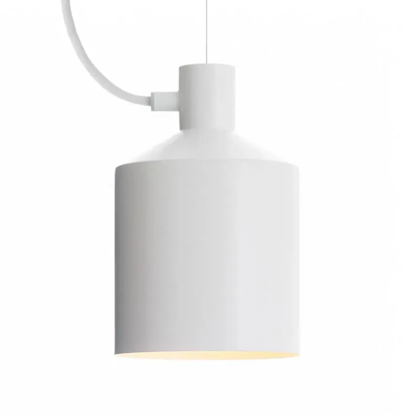 Silo Pendant Light with E27 Socket - White