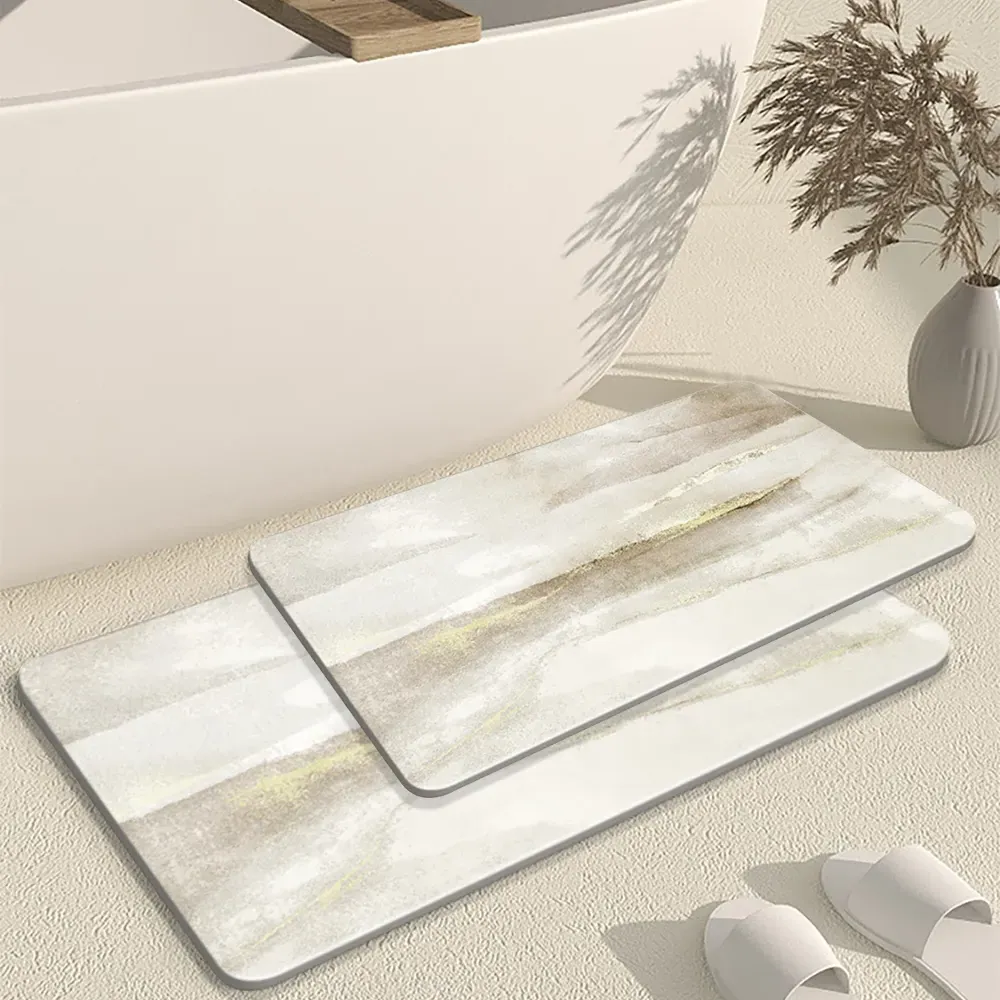 2-Piece Non-Slip Bath Mat Set Rectangle - Abstract