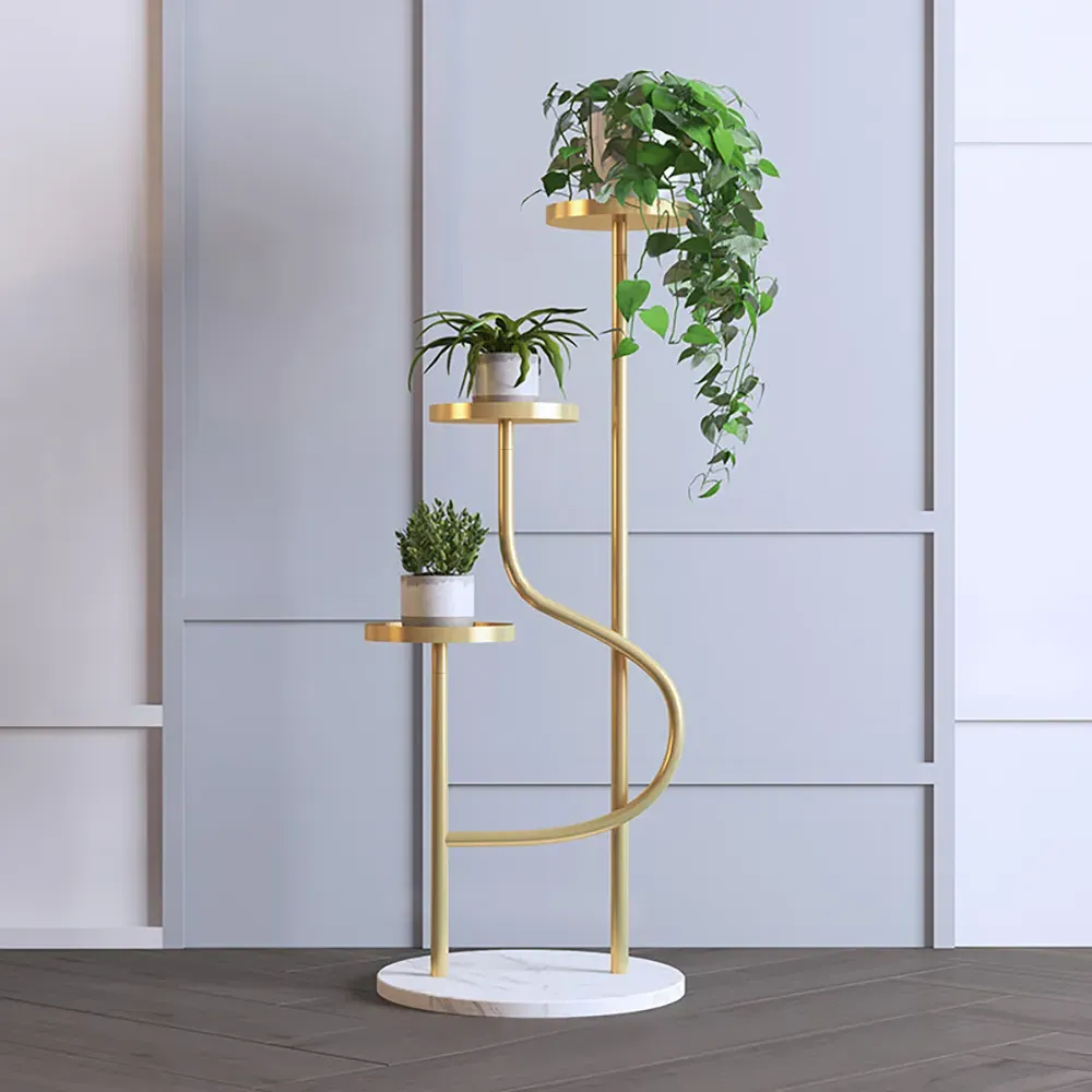 3-Tier Ladder Plant Stand - Gold, Metal
