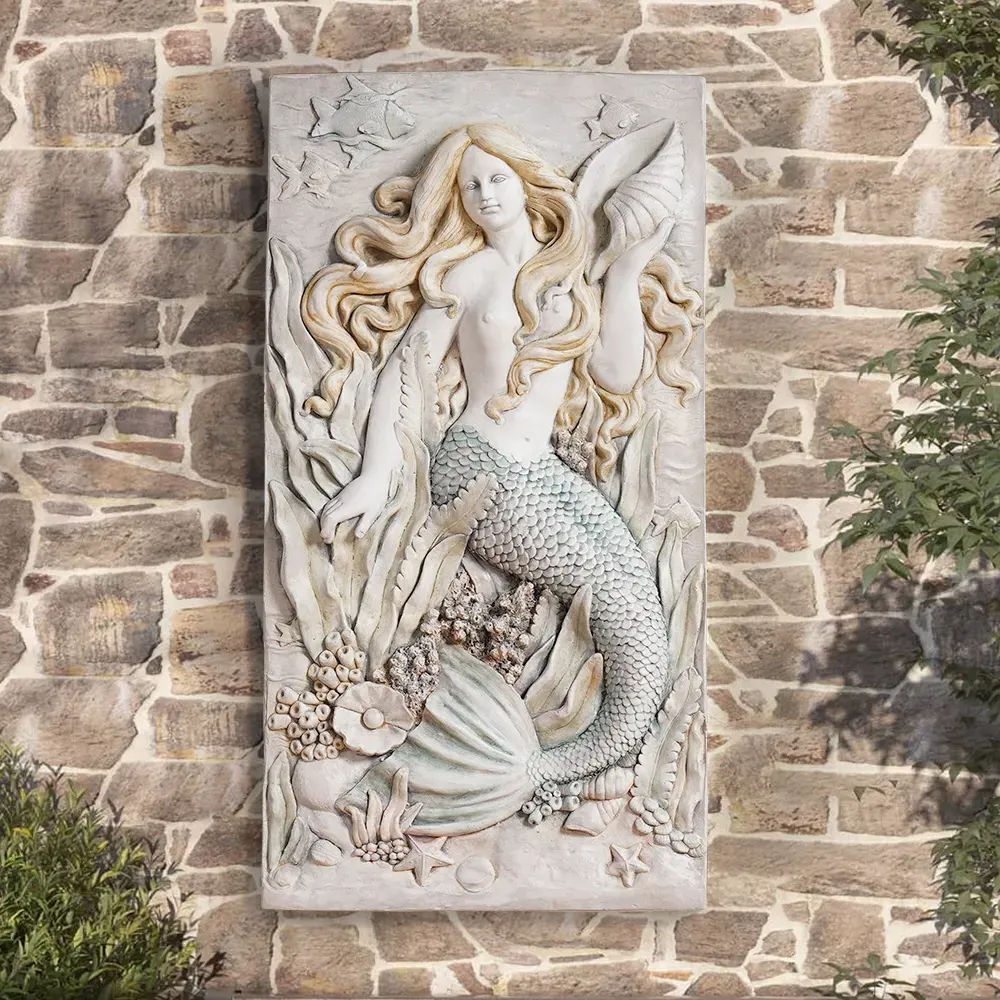 37" Large Mermaid Wall Decor - Resin