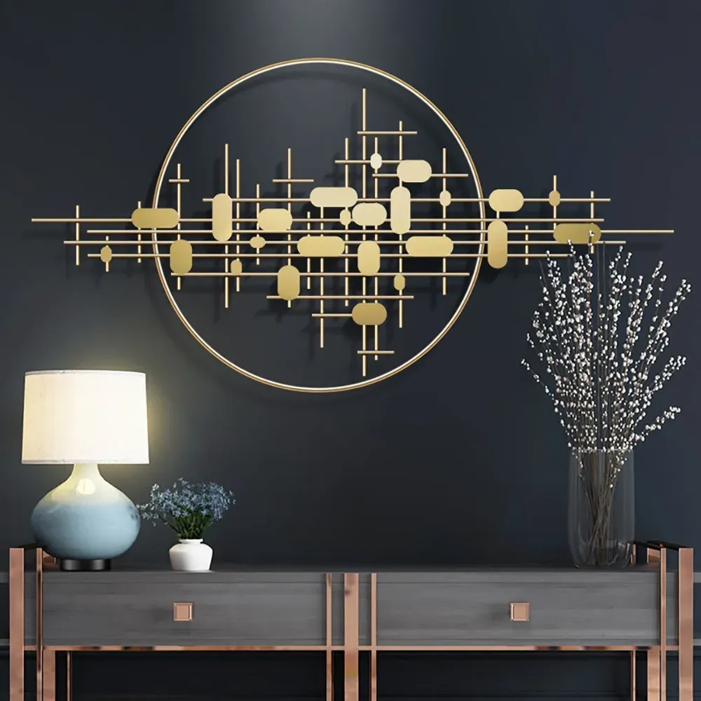 3D Big Wall Decor - Gold, Metal image