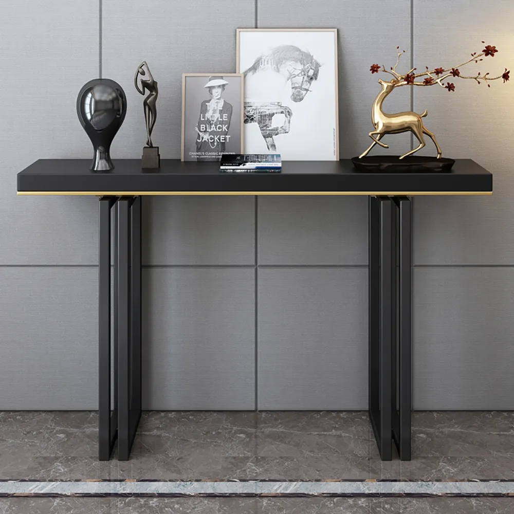 47" Console Table - Black, Pine Wood image