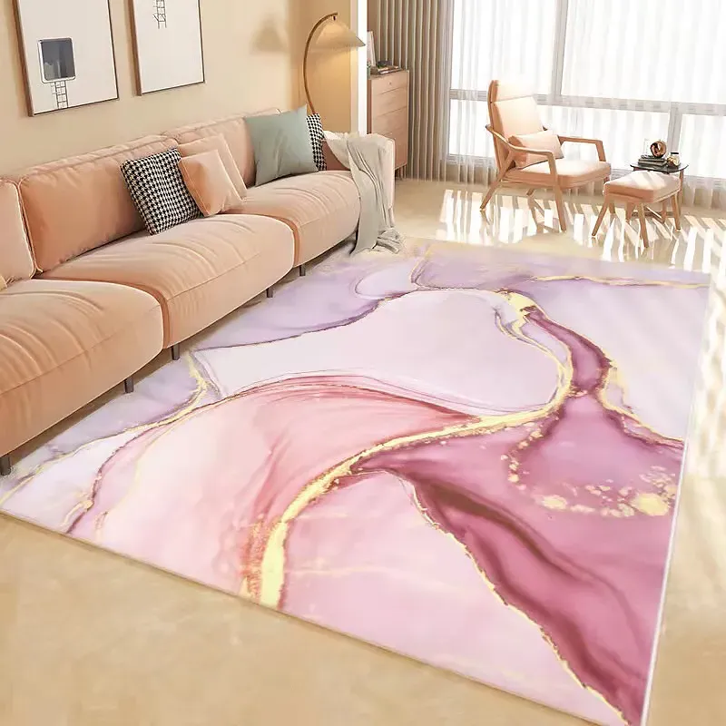 5' x 7' Abstract Area Rug - Pink, Polyester image