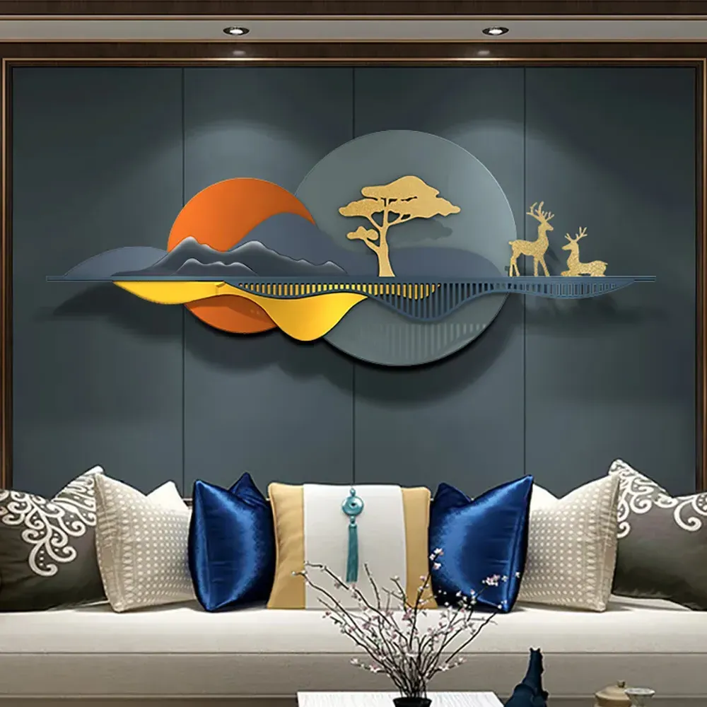 59" 3D Nature Landscape Wall Decor - Metal