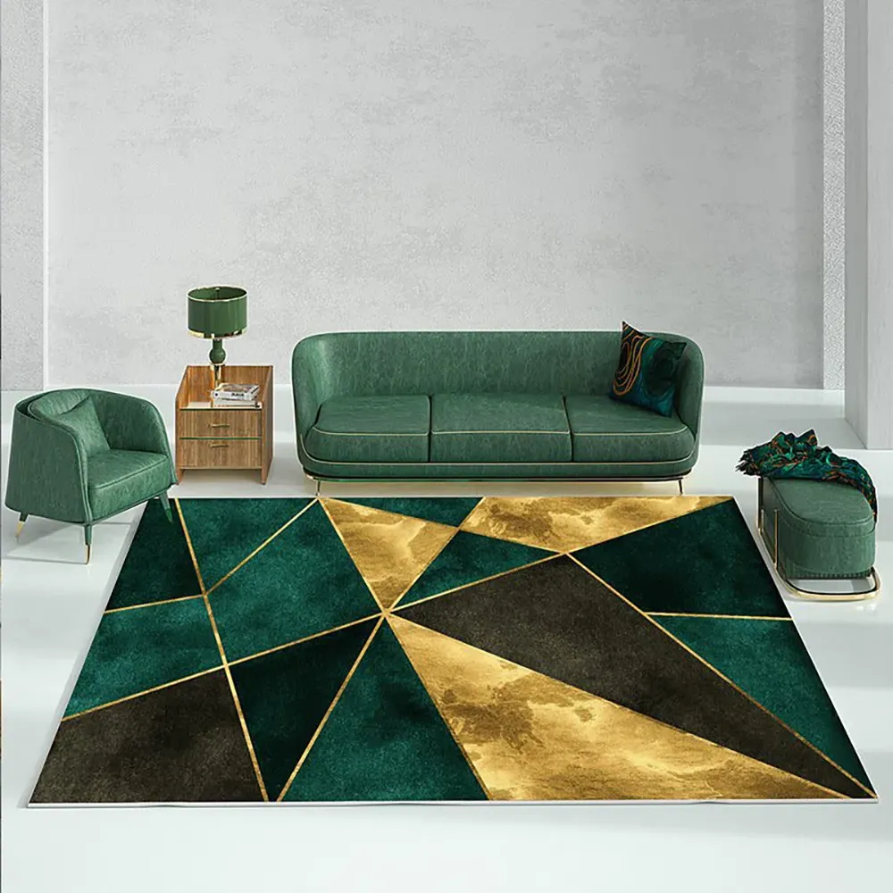 5x7 Rectangle Area Rug - Green, Polyester