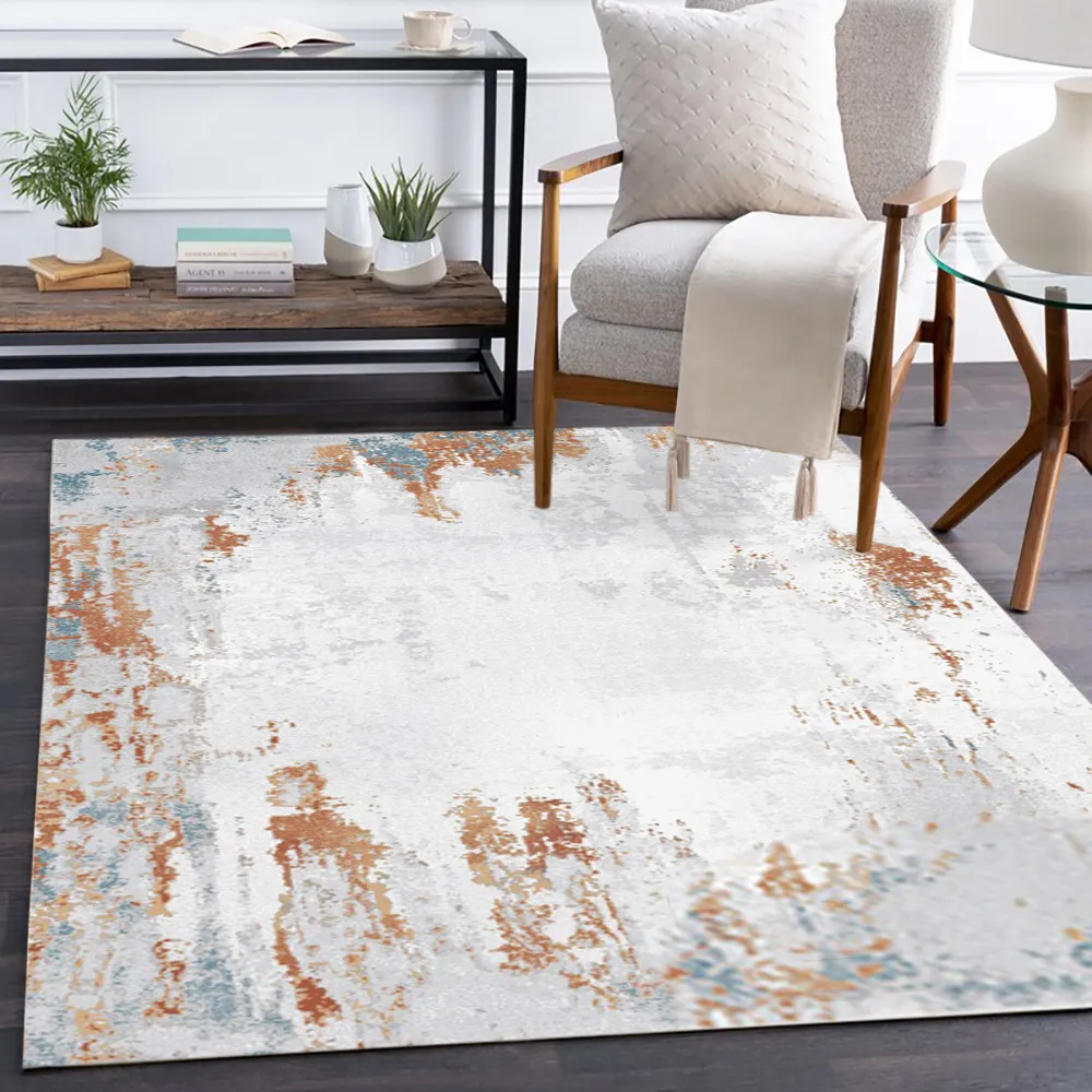 6' x 9' Abstract Rectangle Area Rug - Multi-colored image