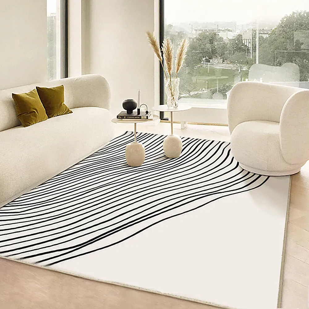 6' x 9' Rectangular Area Rug - Black