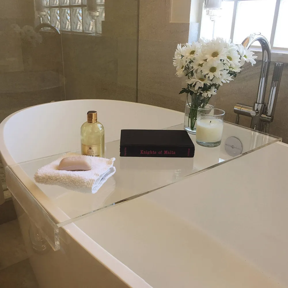 Acrylic Bathtub Tray - Clear