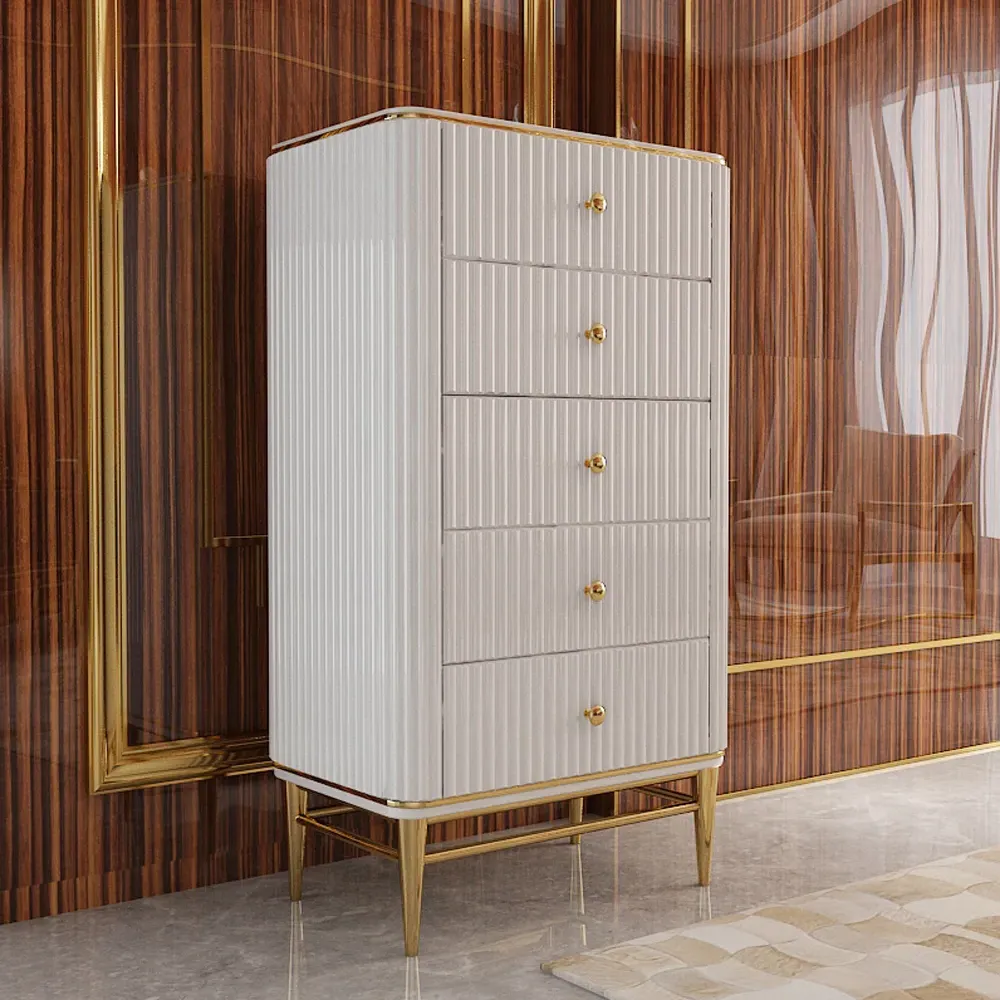 Bline 5-Drawer Chest - White, MDF image