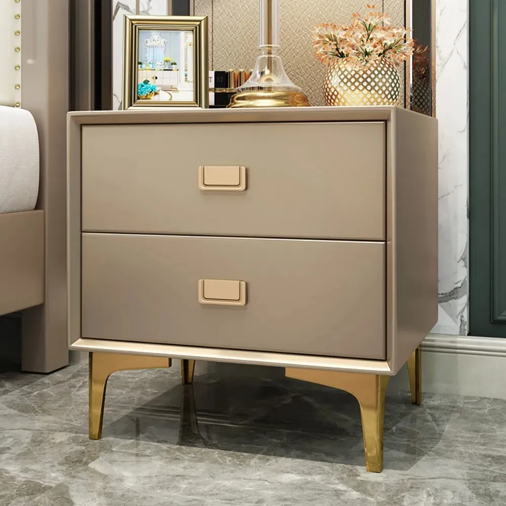 Champagne 2-Drawer Nightstand - Gold image