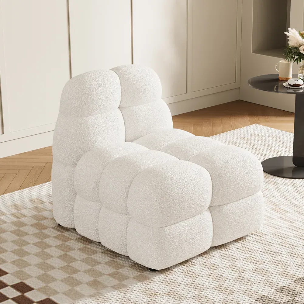 Cloud Lounge Accent Chair - Off-White, Boucle
