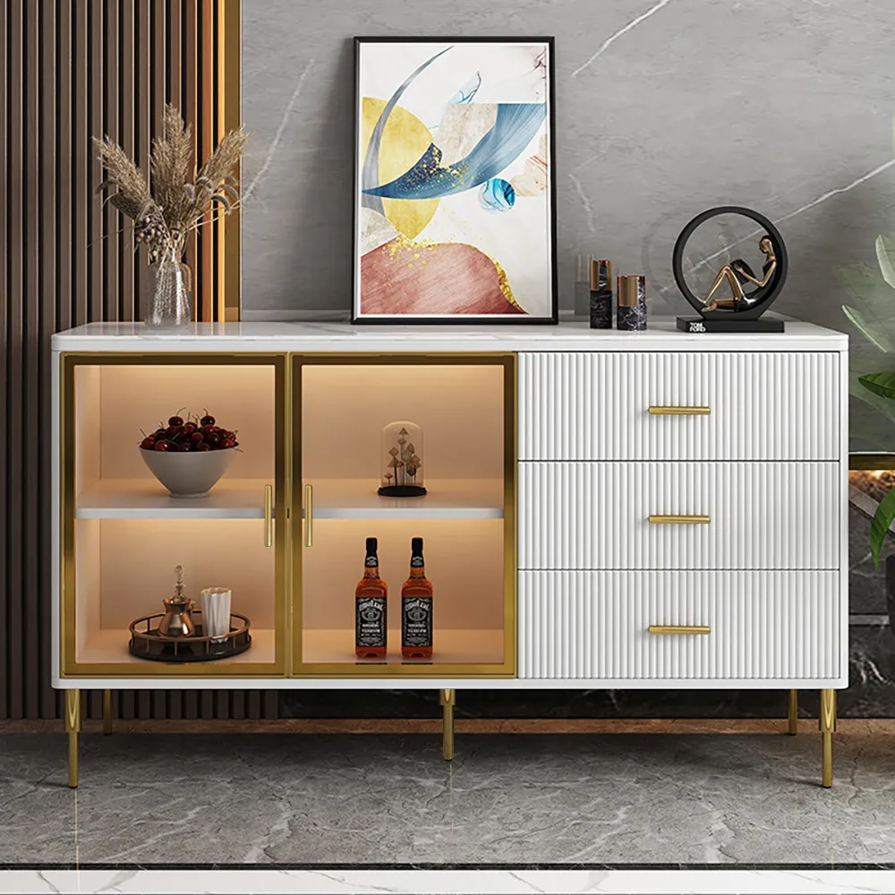 Cofab 59" Sideboard Cabinet with Storage - White