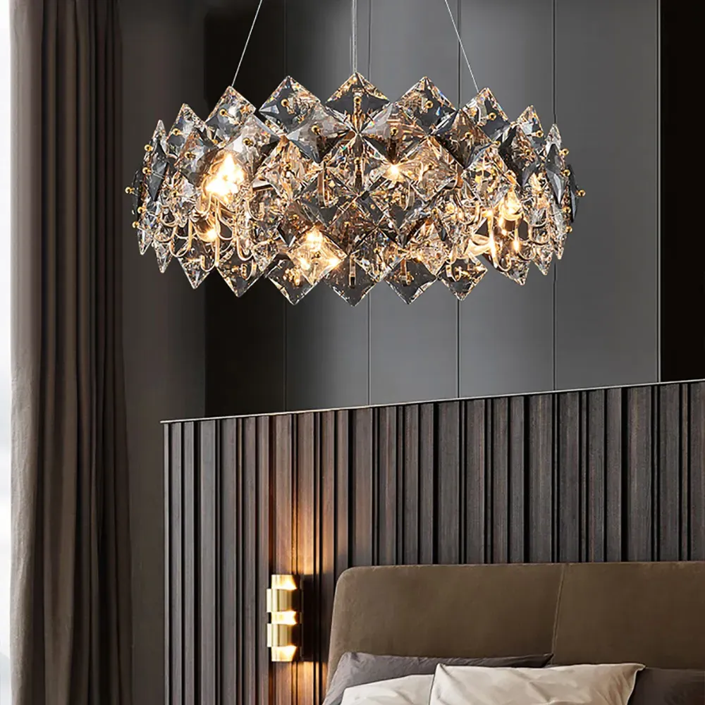 Crystack 6-Light Tiered Crystal Chandelier - Rose Gold, Metal image