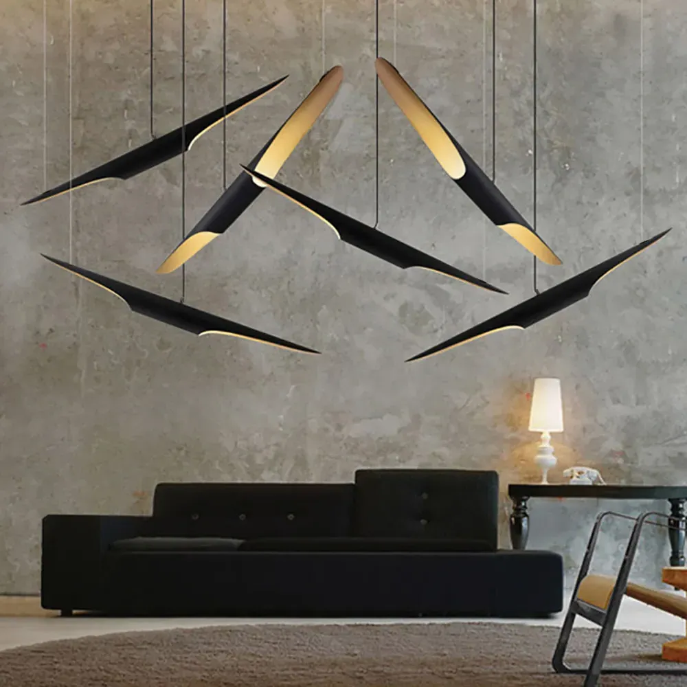 Fly 2-Light Pendant Light - Black, Aluminum image