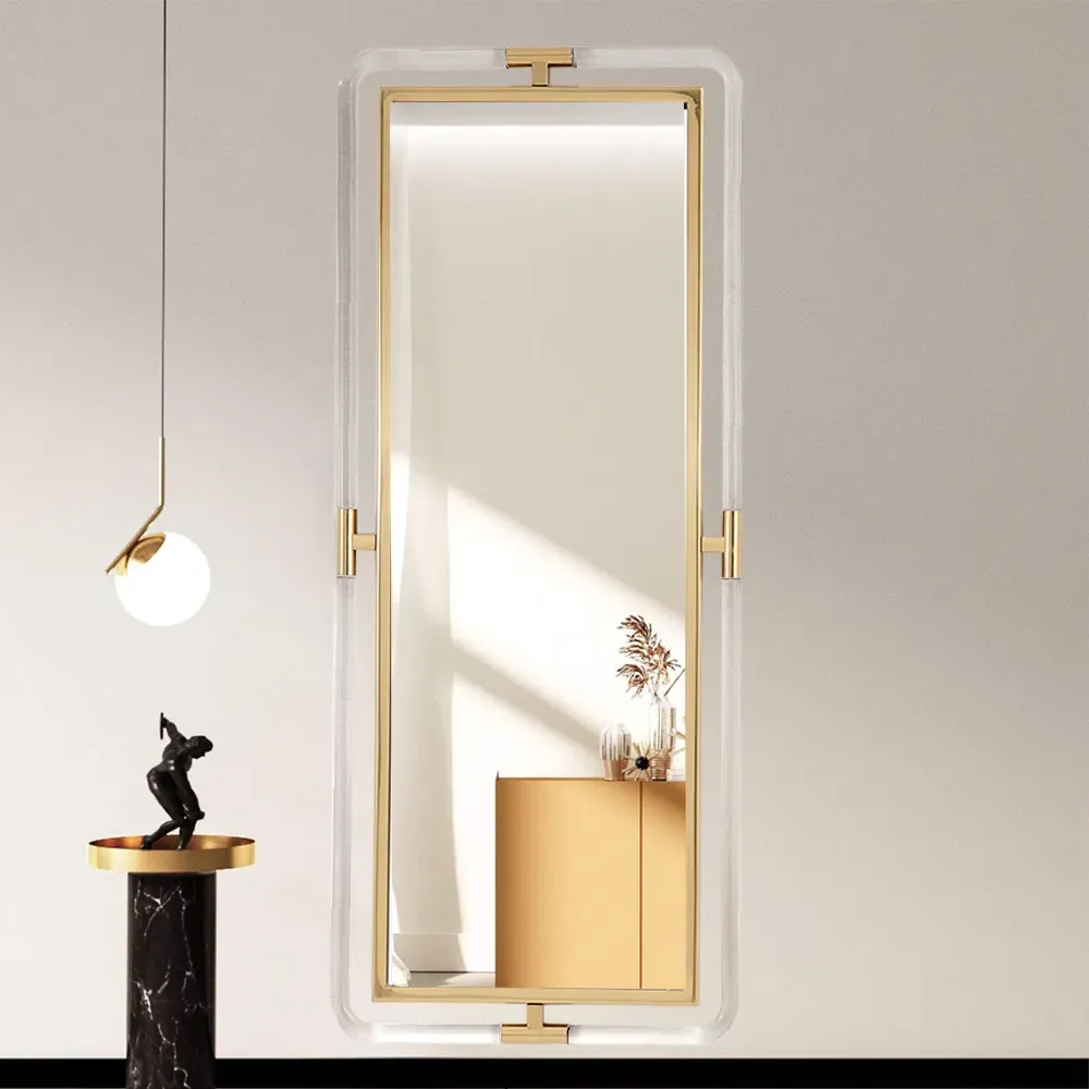 Full Length Wall Mirror - Gold, Acrylic