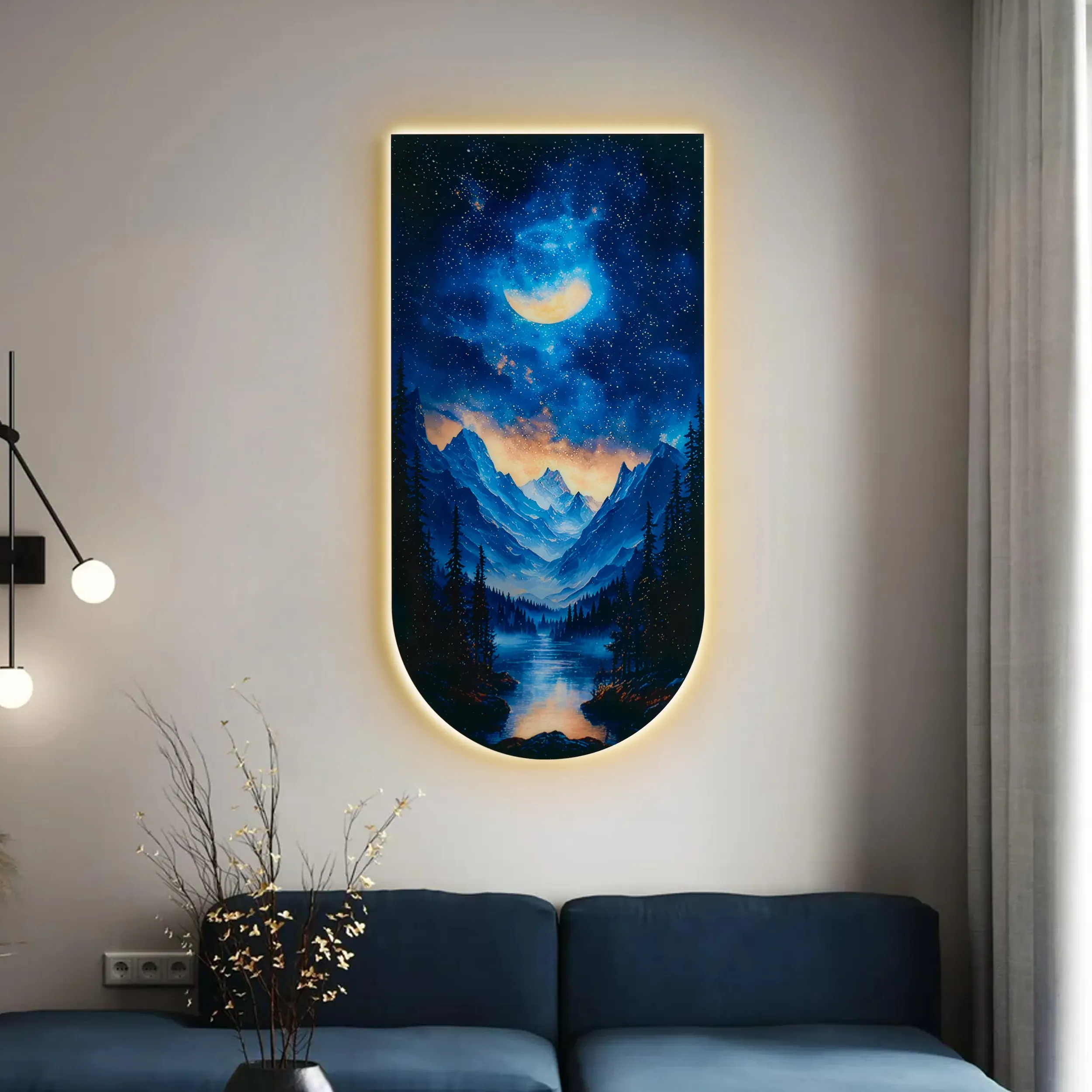 Galaxy Wall Hanging with LED Light & Remote Control image